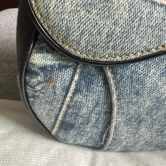 Vintage Christian Dior Denim Saddle Bag - Picture 4 of 15
